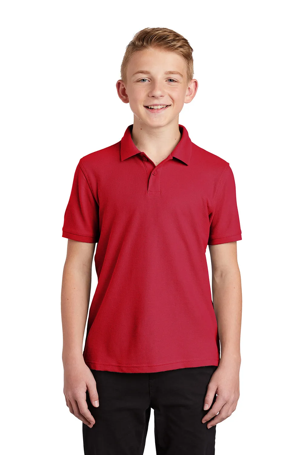 Port Authority Youth Core Classic Short Sleeve Polo Shirt - Rich Red