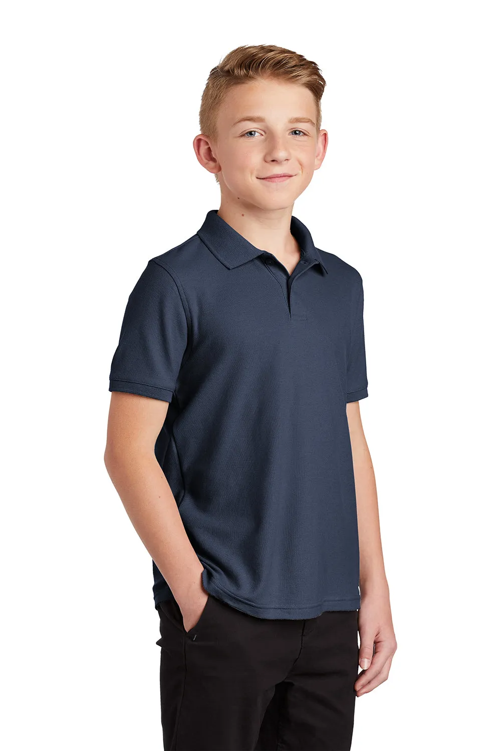 Port Authority Youth Core Classic Short Sleeve Polo Shirt - River Navy Blue
