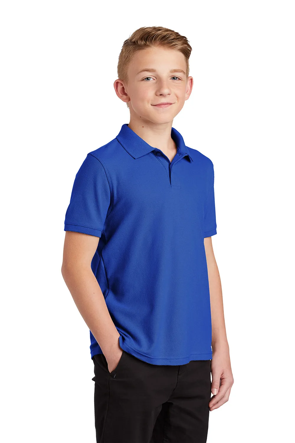 Port Authority Youth Core Classic Short Sleeve Polo Shirt - True Royal Blue