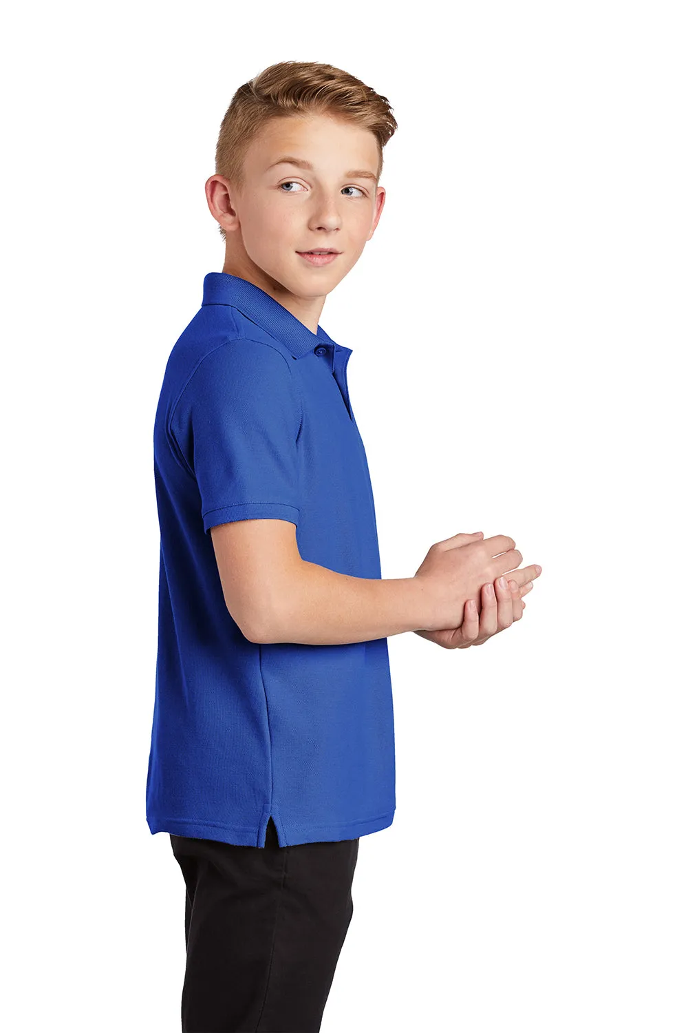 Port Authority Youth Core Classic Short Sleeve Polo Shirt - True Royal Blue