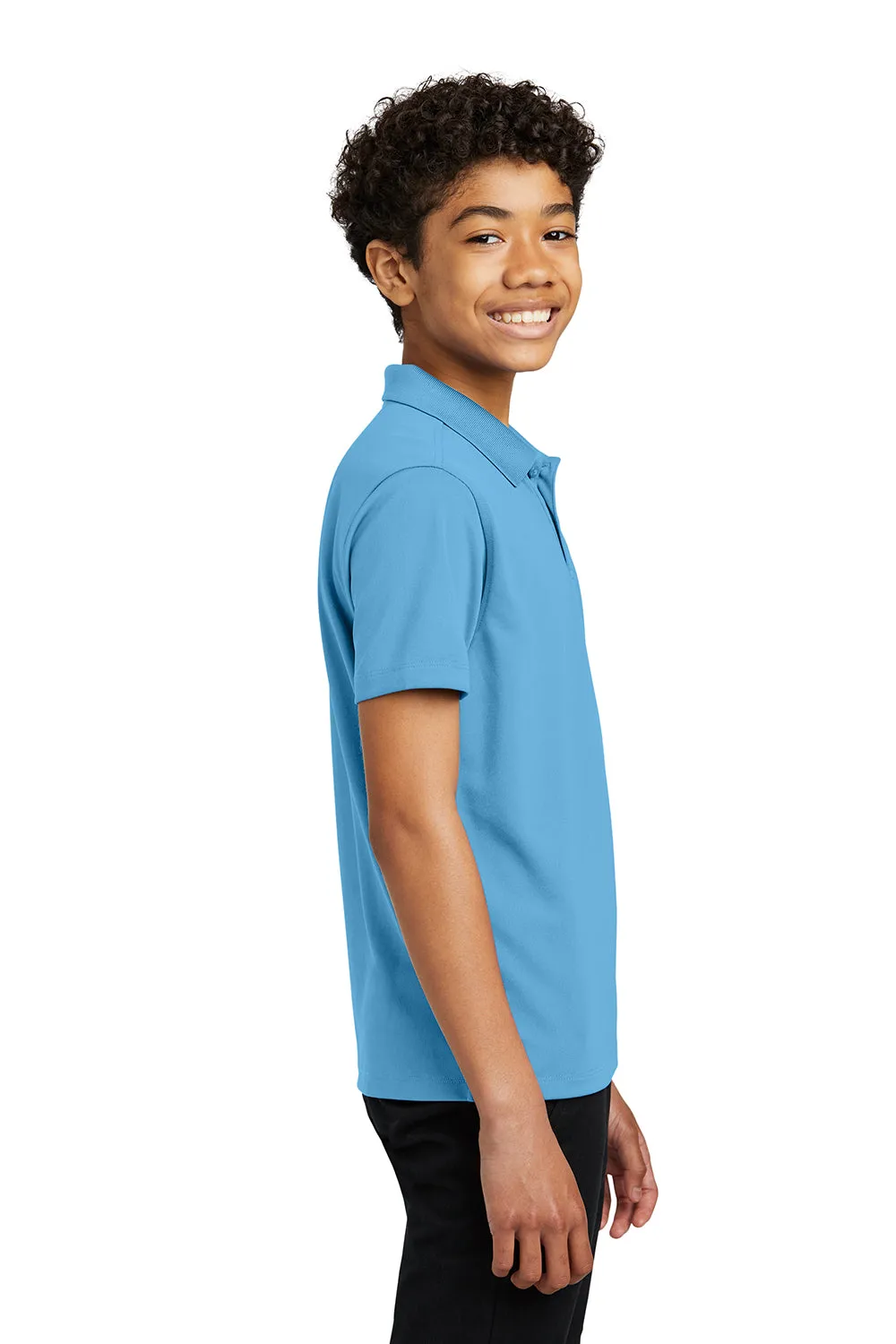 Port Authority Youth Dry Zone Moisture Wicking Short Sleeve Polo Shirt - Carolina Blue