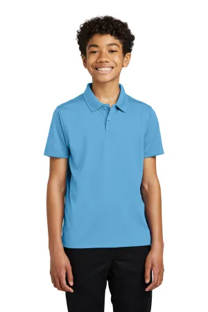 Port Authority Youth Dry Zone Moisture Wicking Short Sleeve Polo Shirt - Carolina Blue