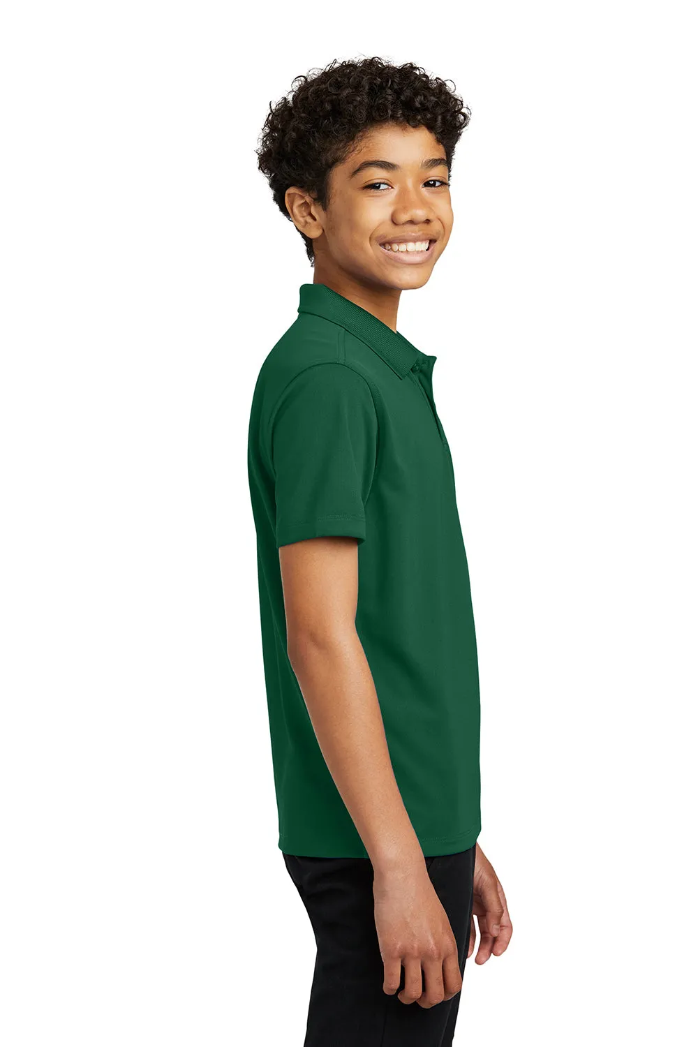 Port Authority Youth Dry Zone Moisture Wicking Short Sleeve Polo Shirt - Deep Forest Green
