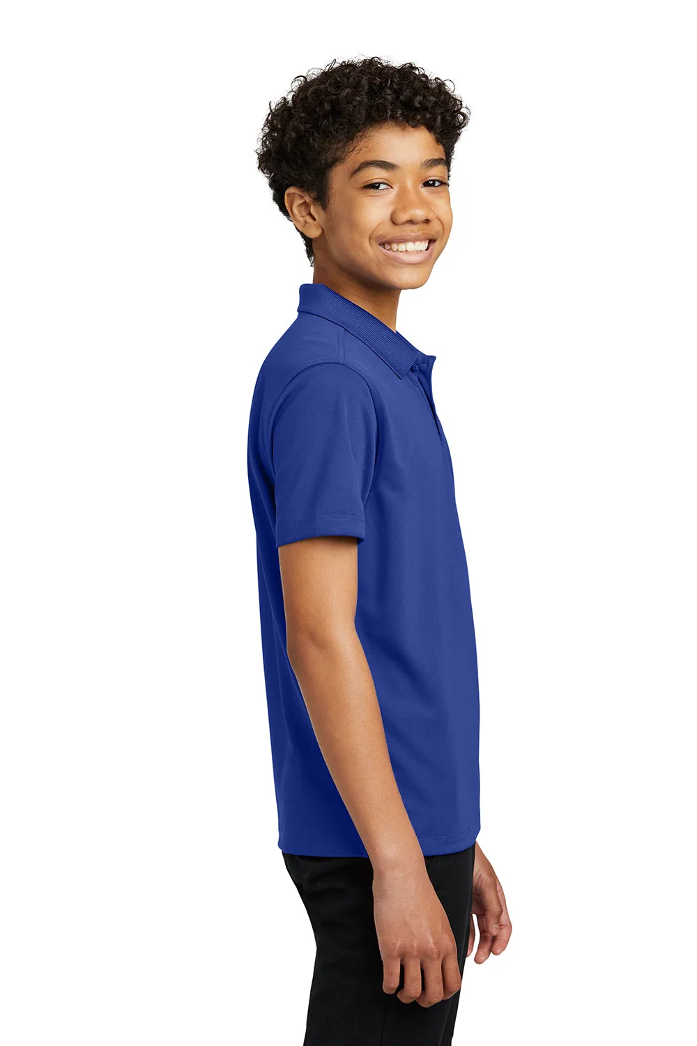 Port Authority Youth Dry Zone Moisture Wicking Short Sleeve Polo Shirt - True Royal Blue