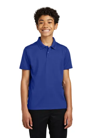 Port Authority Youth Dry Zone Moisture Wicking Short Sleeve Polo Shirt - True Royal Blue