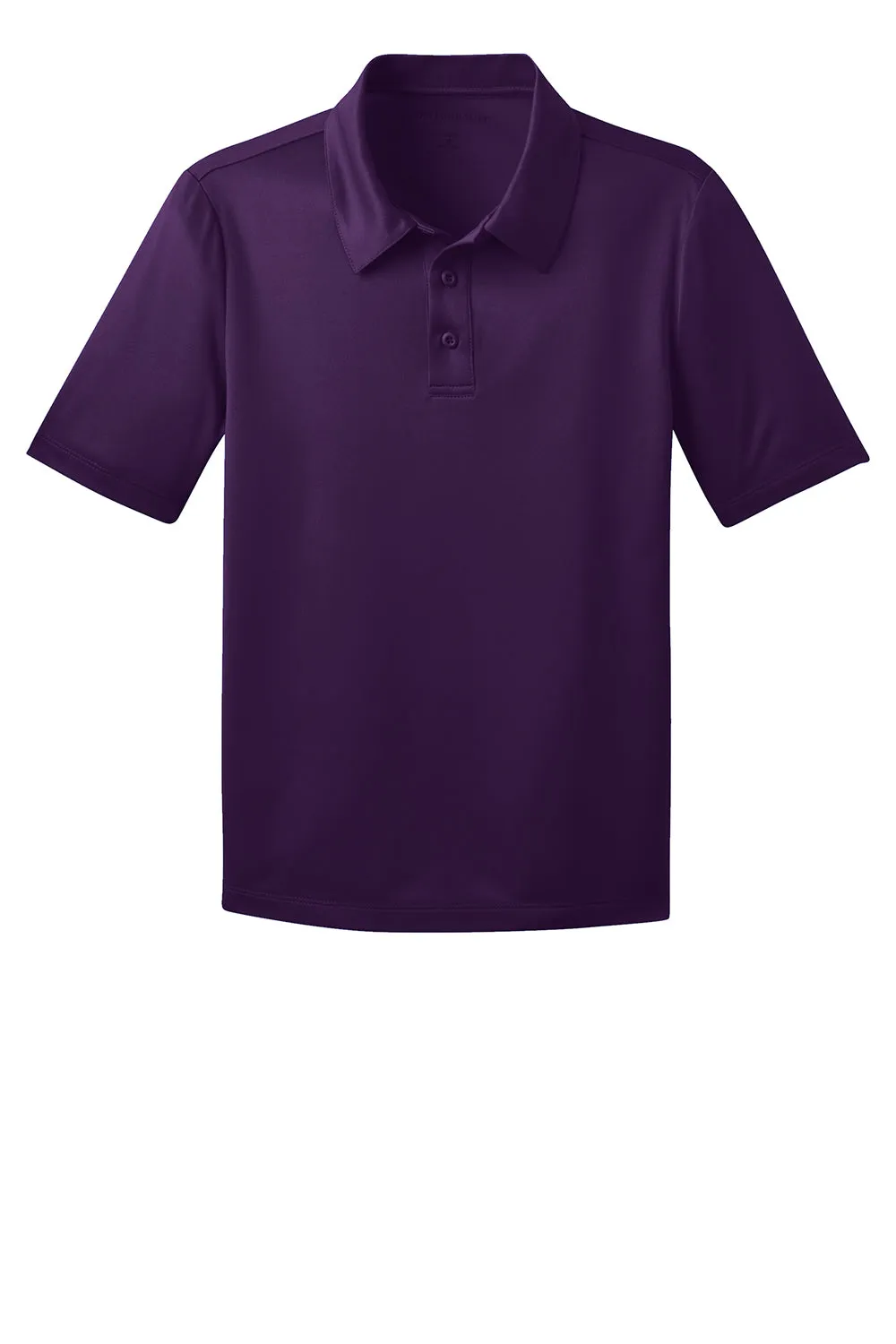 Port Authority Youth Silk Touch Performance Moisture Wicking Short Sleeve Polo Shirt - Bright Purple