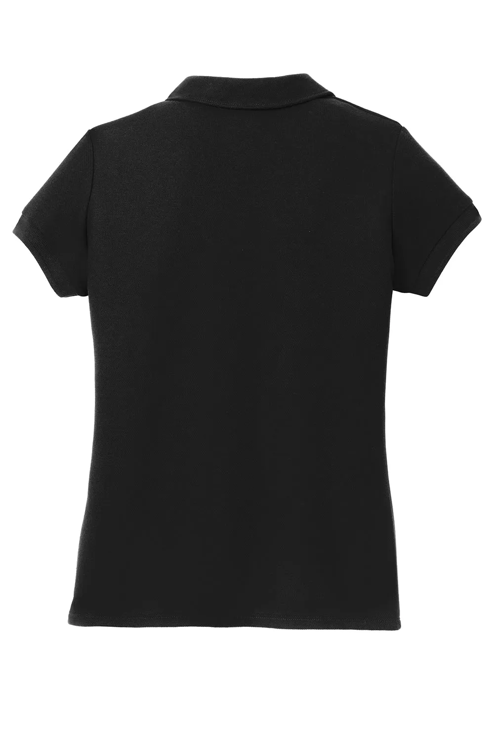 Port Authority Youth Silk Touch Wrinkle Resistant Short Sleeve Polo Shirt - Black - Closeout