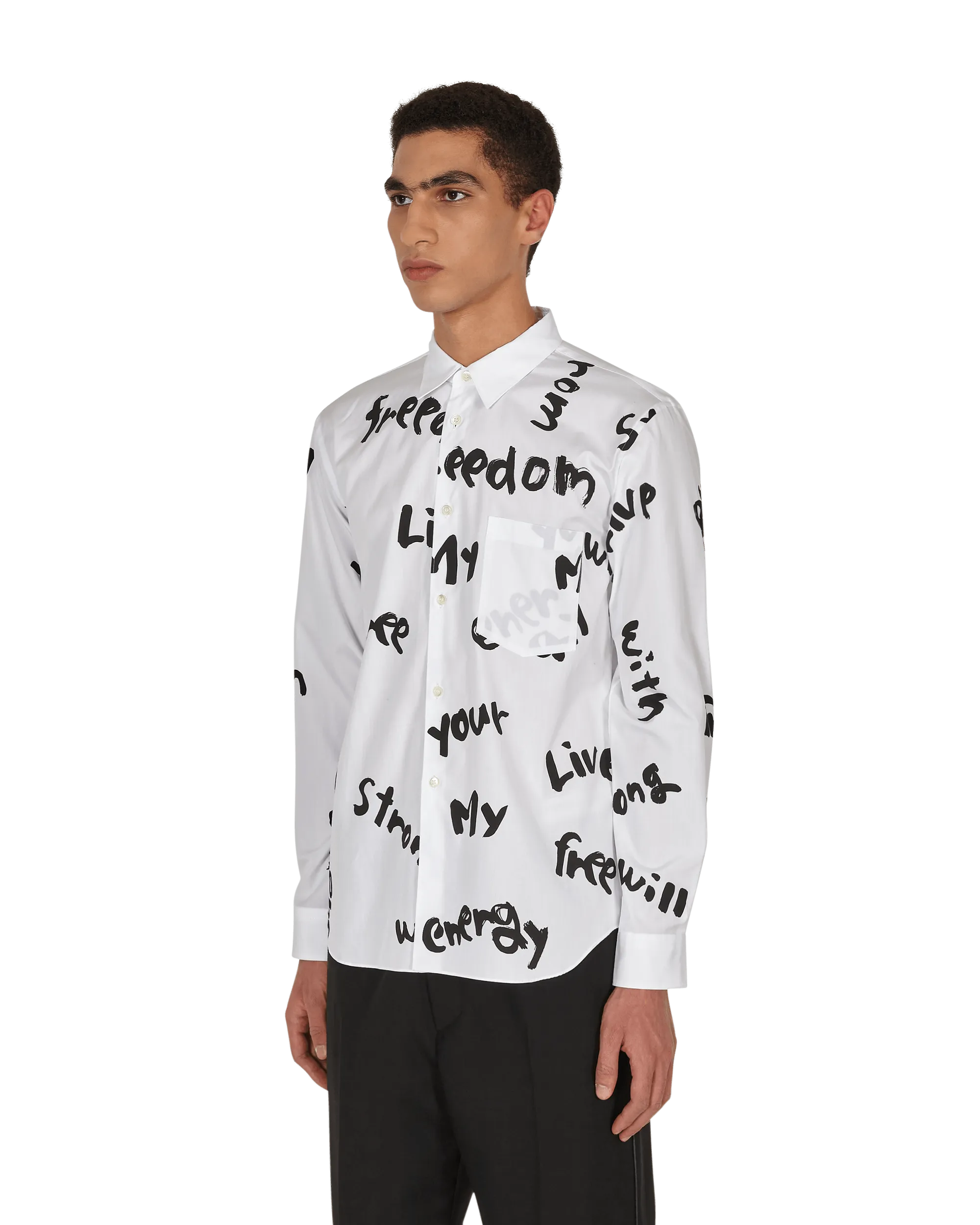 Printed Shirt White