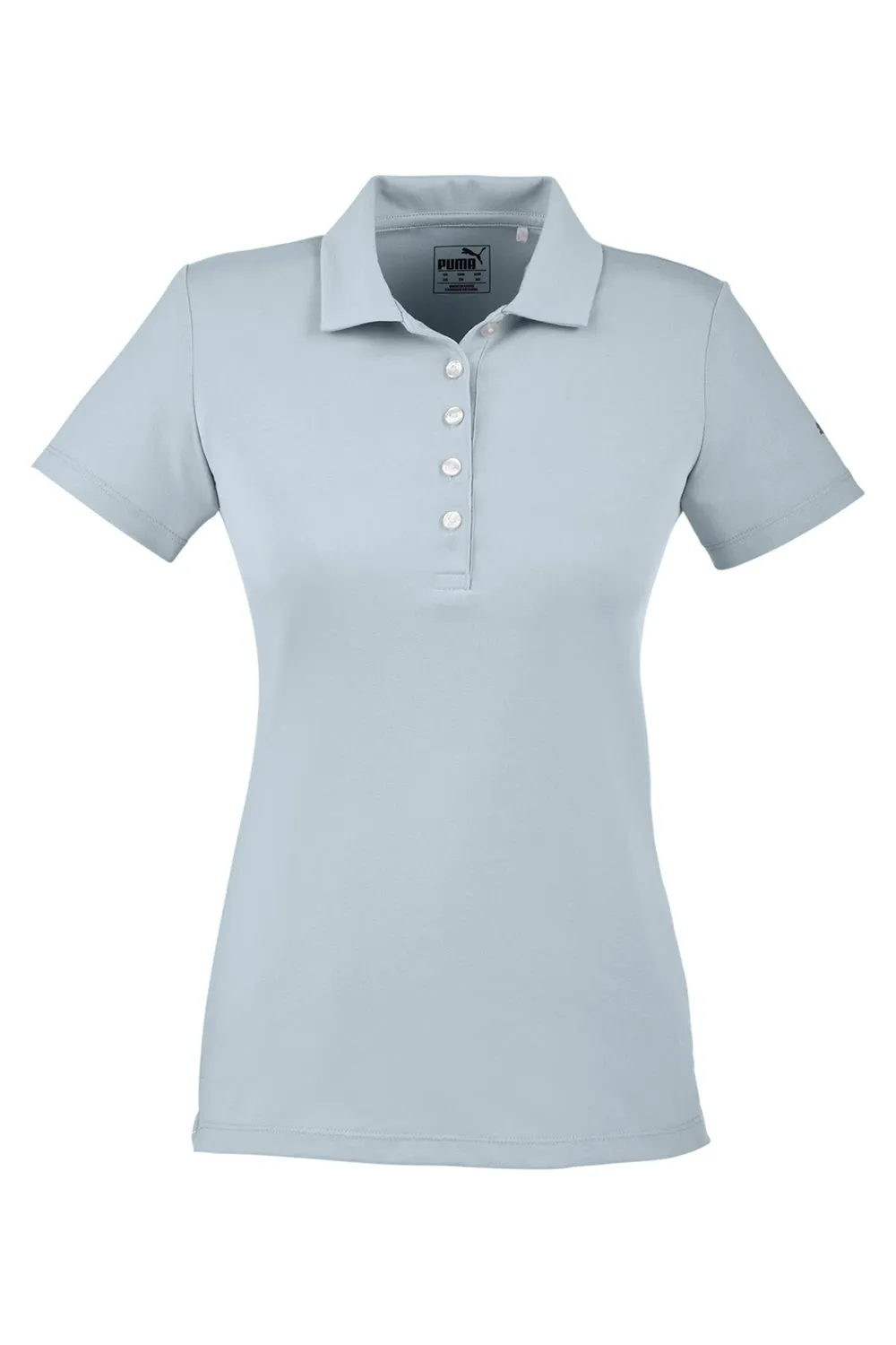 Puma Womens Fusion Performance Moisture Wicking Short Sleeve Polo Shirt - Quarry Grey