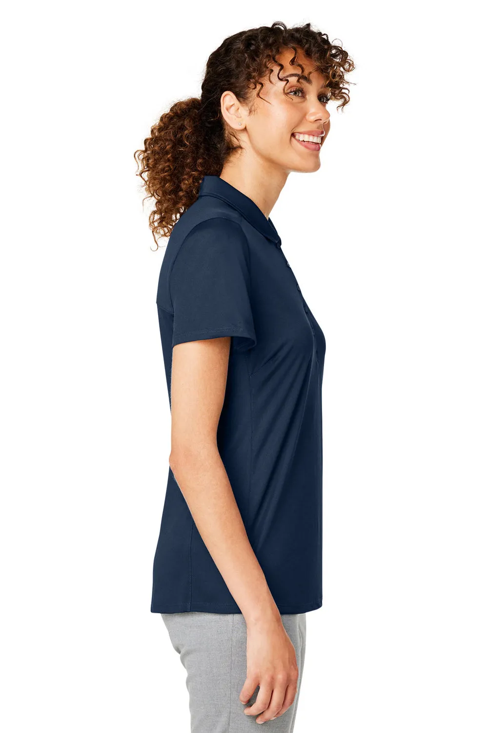 Puma Womens Gamer Moisture Wicking Short Sleeve Polo Shirt - Navy Blue - Closeout
