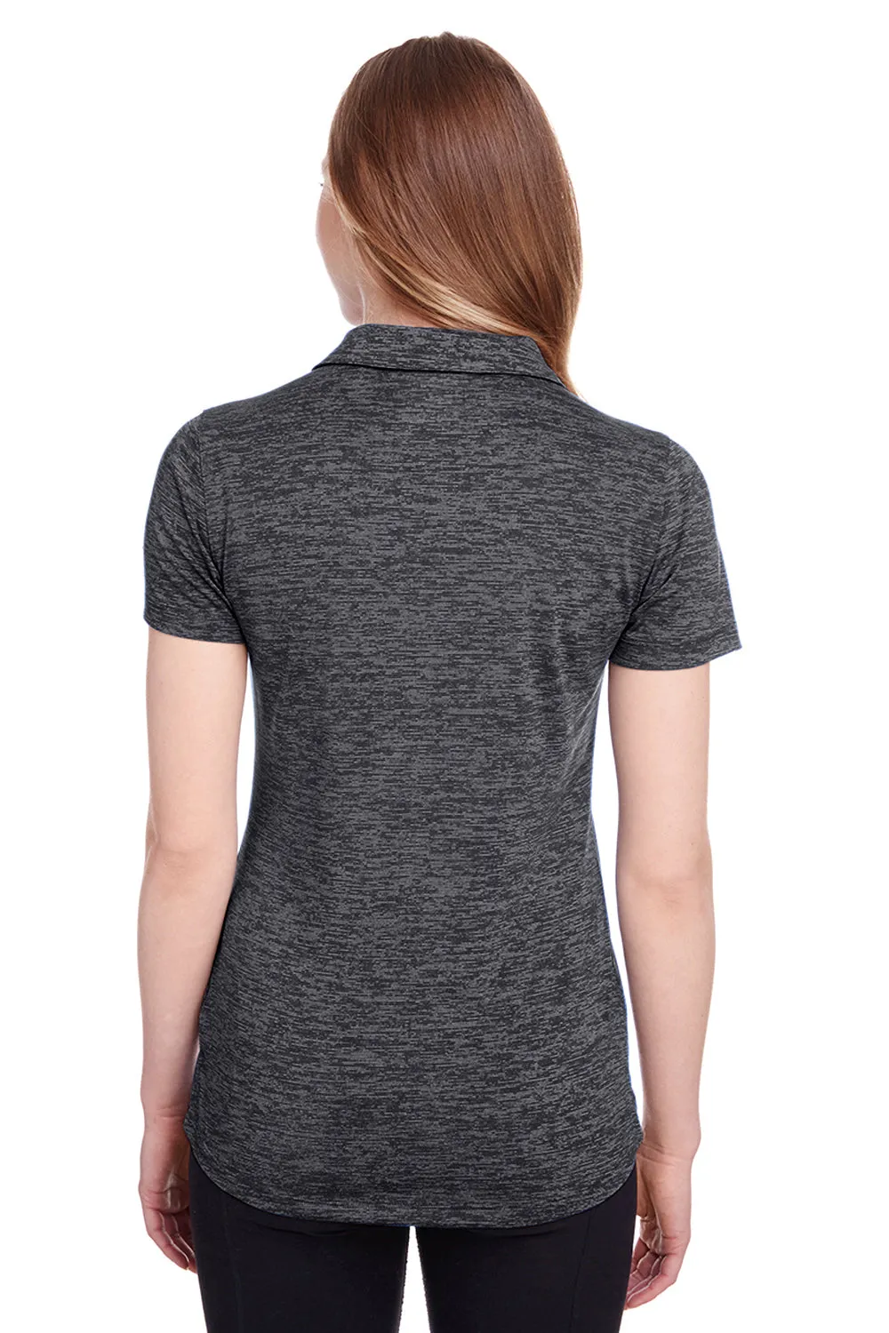 Puma Womens Icon Performance Moisture Wicking Short Sleeve Polo Shirt - Black