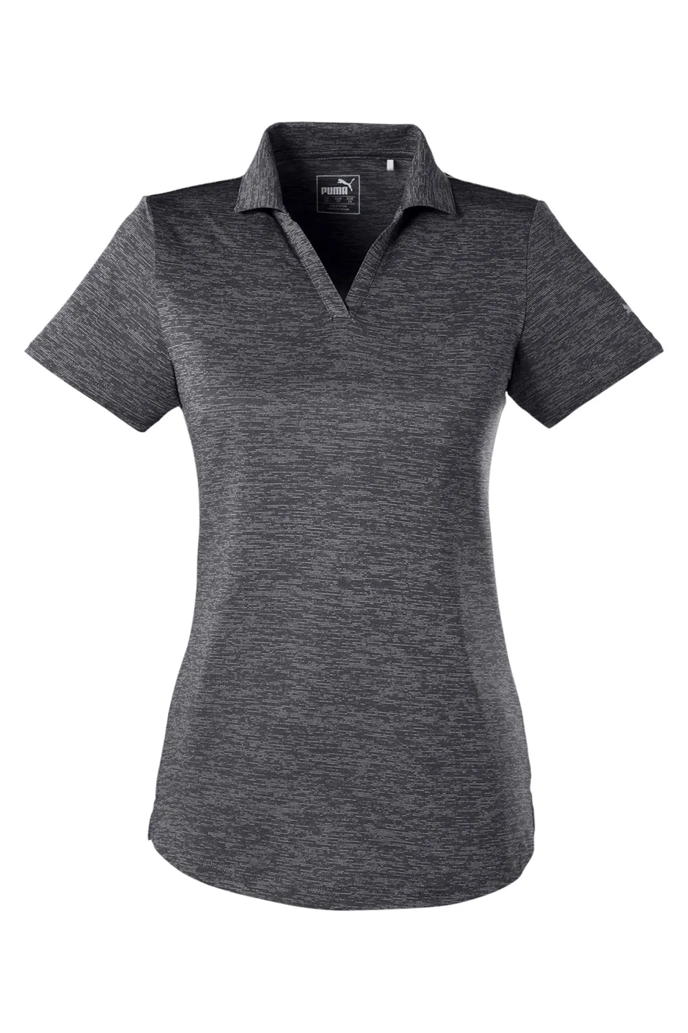 Puma Womens Icon Performance Moisture Wicking Short Sleeve Polo Shirt - Black