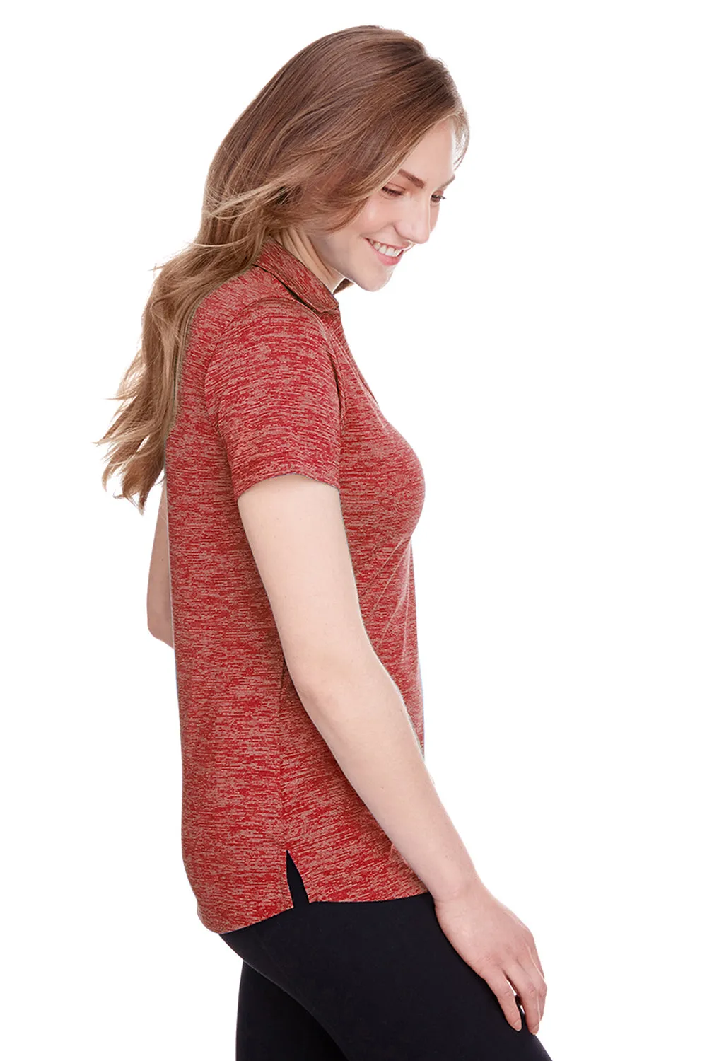 Puma Womens Icon Performance Moisture Wicking Short Sleeve Polo Shirt - High Risk Red