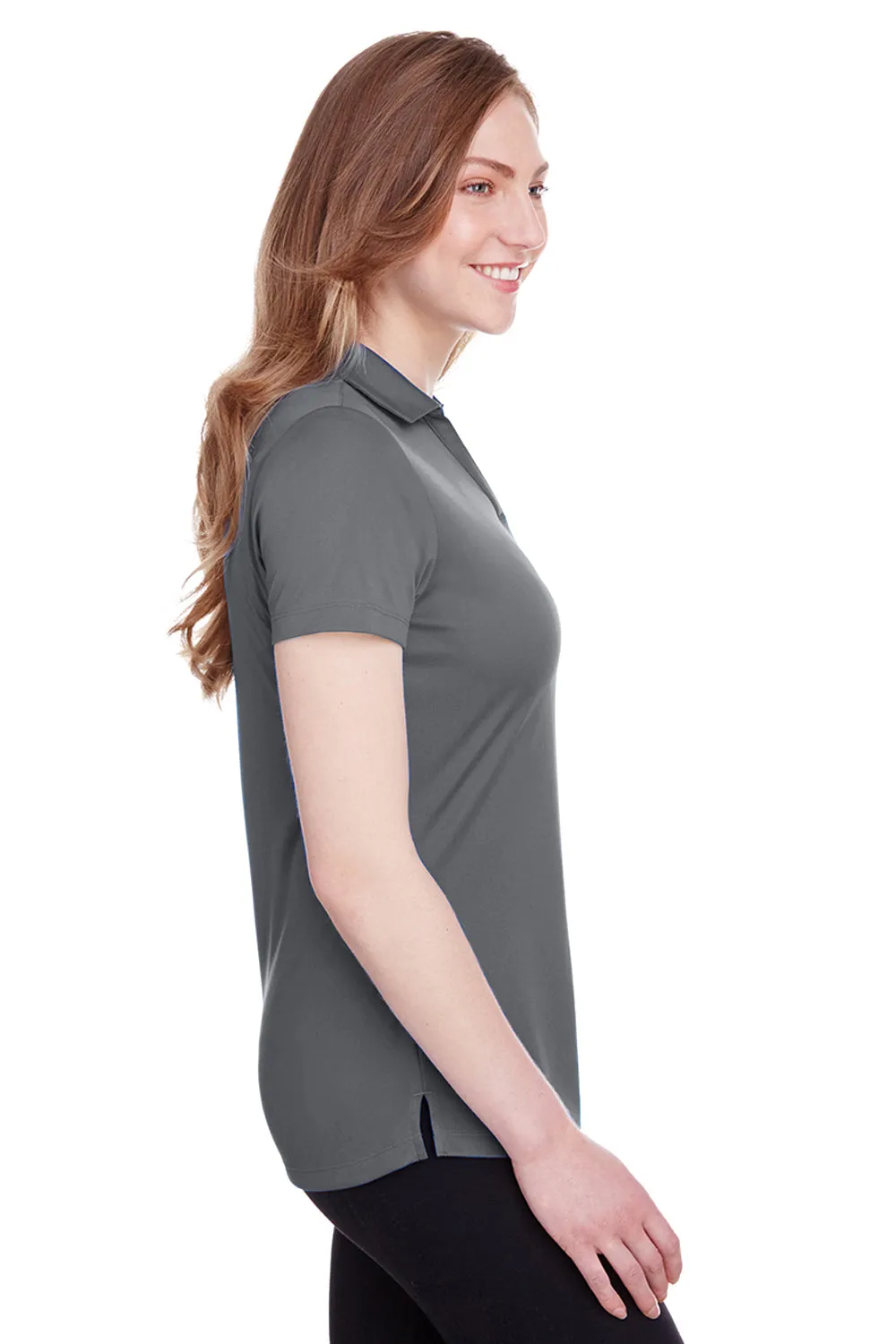 Puma Womens Icon Performance Moisture Wicking Short Sleeve Polo Shirt - Quiet Shade Grey