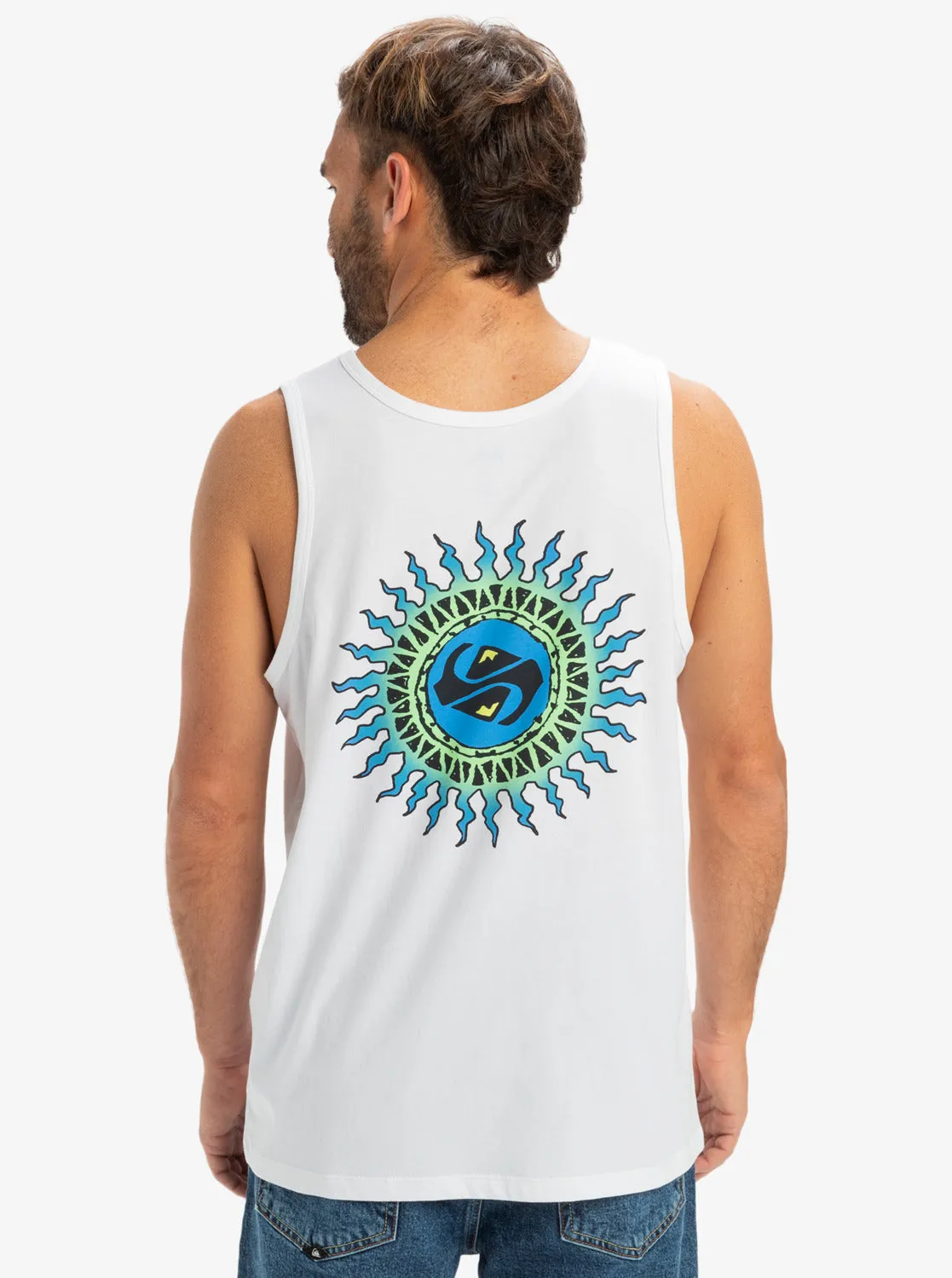 Quiksilver Mens EV Beach Blast Muscle Tank Top - White