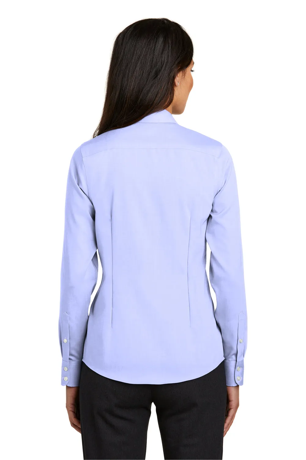 Red House Womens Pinpoint Oxford Wrinkle Resistant Long Sleeve Button Down Shirt - Blue - Closeout