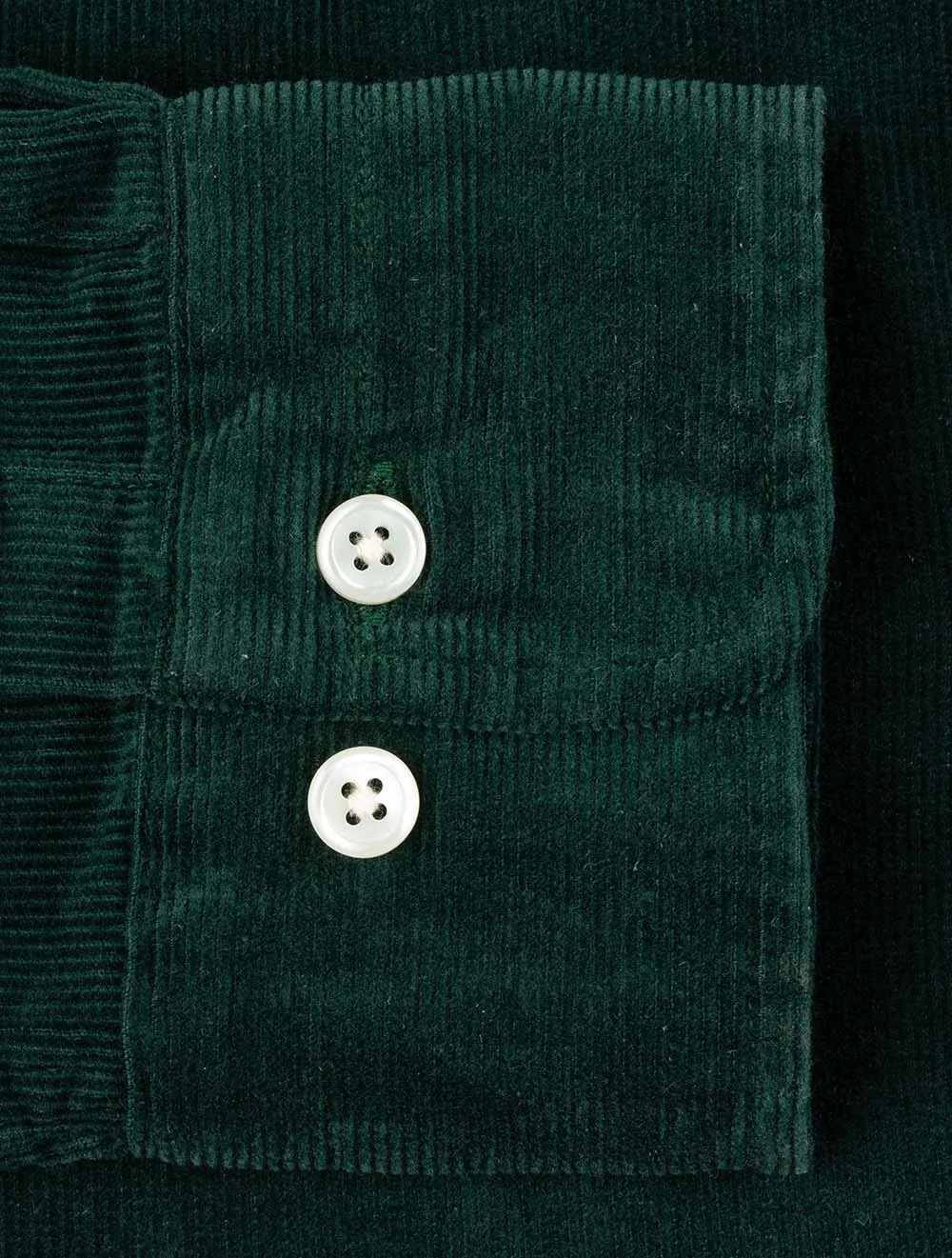 Regular Corduroy Shirt Tartan Green