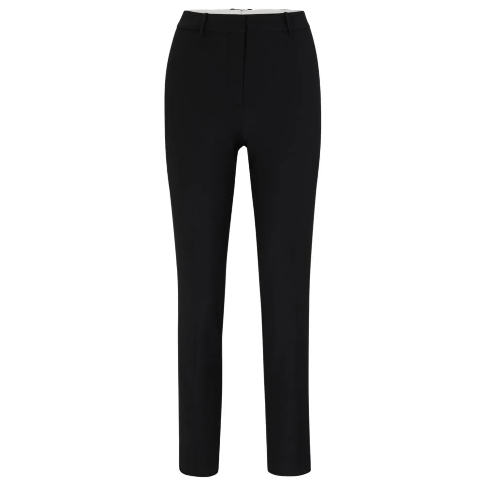 Regular-fit cropped trousers in wool