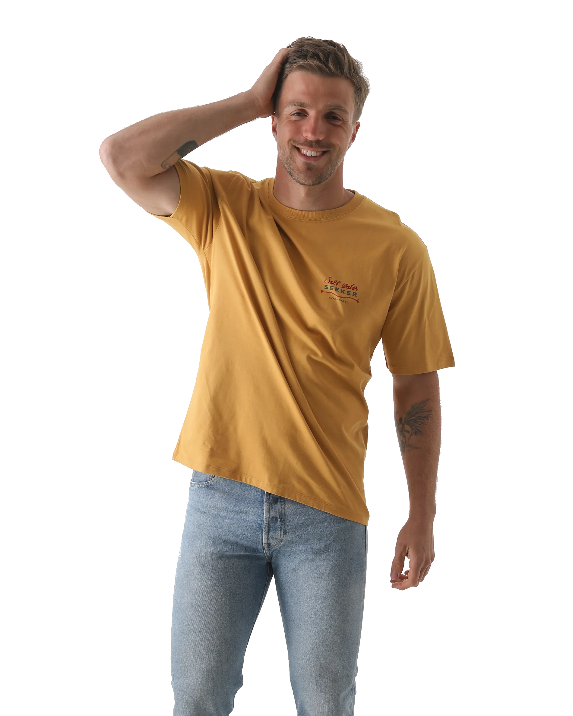 Rodeo Diner T-Shirt in Faded Mustard