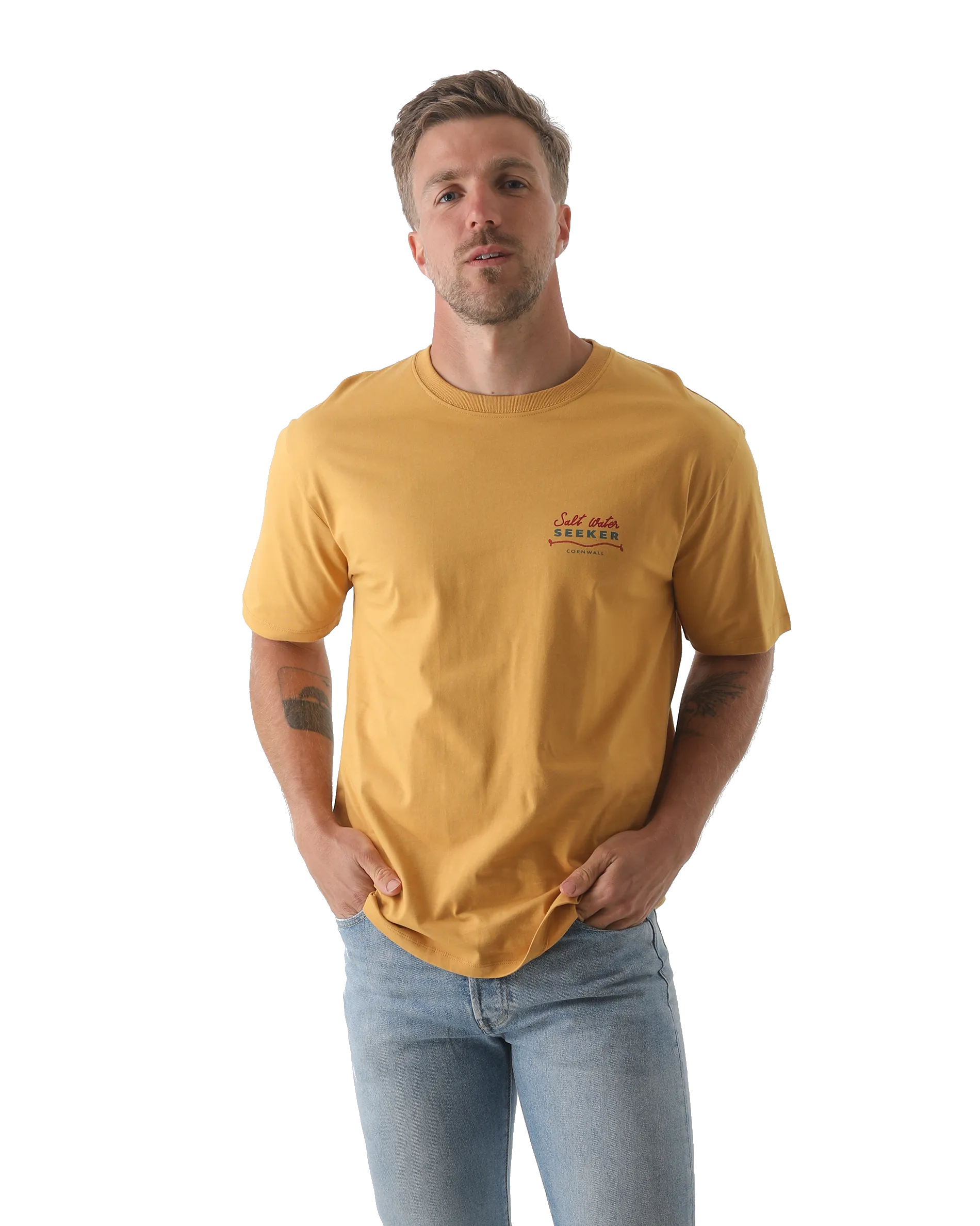 Rodeo Diner T-Shirt in Faded Mustard