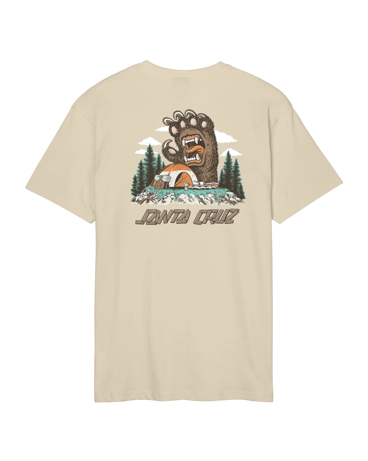 Screaming Grizzly T-Shirt in Blond Wood