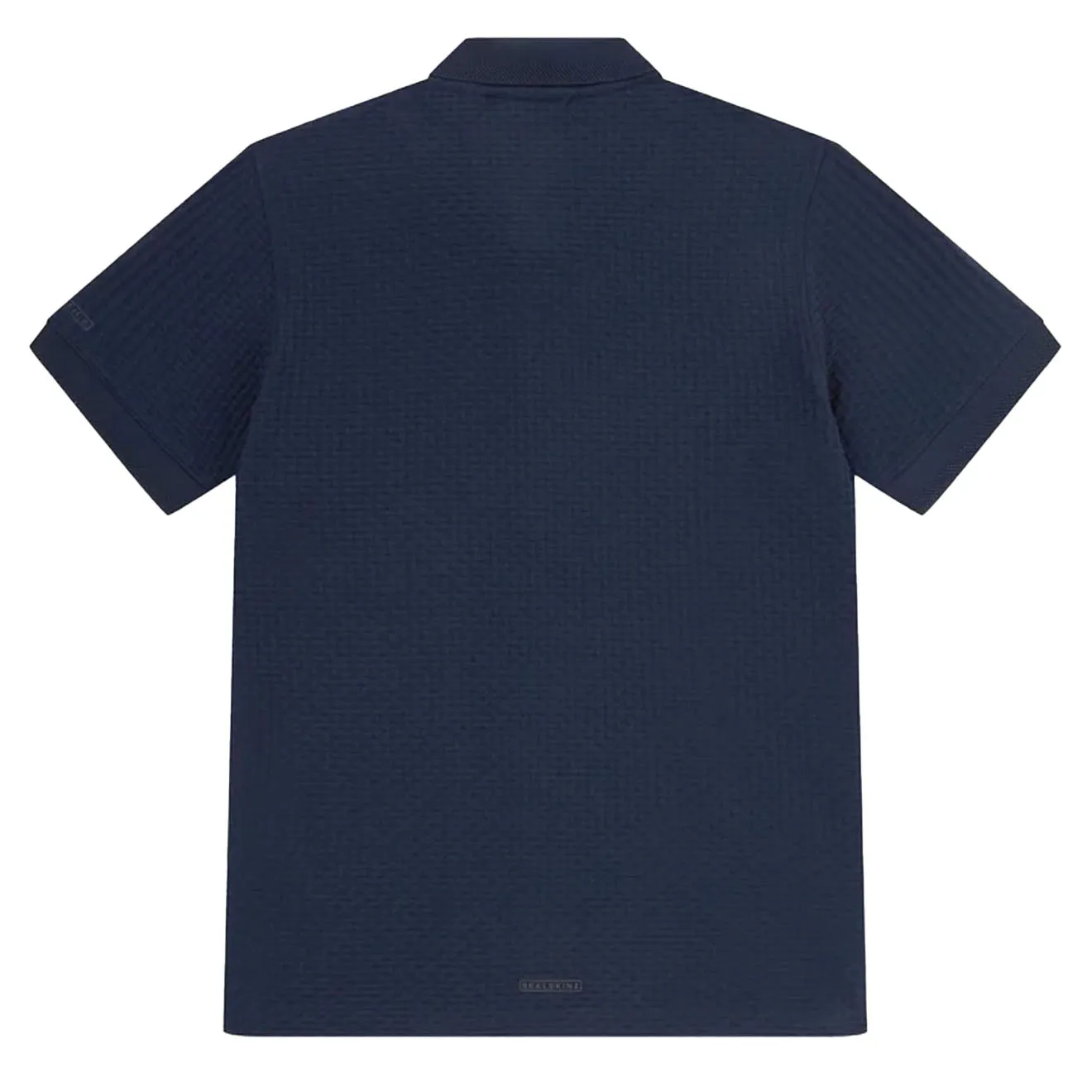 Sealskinz Stokesby SS Button Through Jacquard Polo Shirt Navy