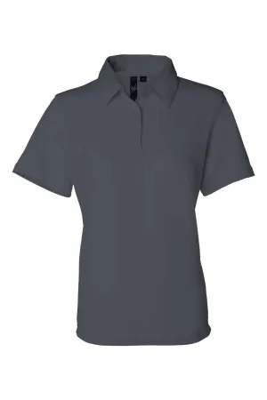 Sierra Pacific Womens Moisture Wicking Mesh Short Sleeve Polo Shirt - Steel Grey