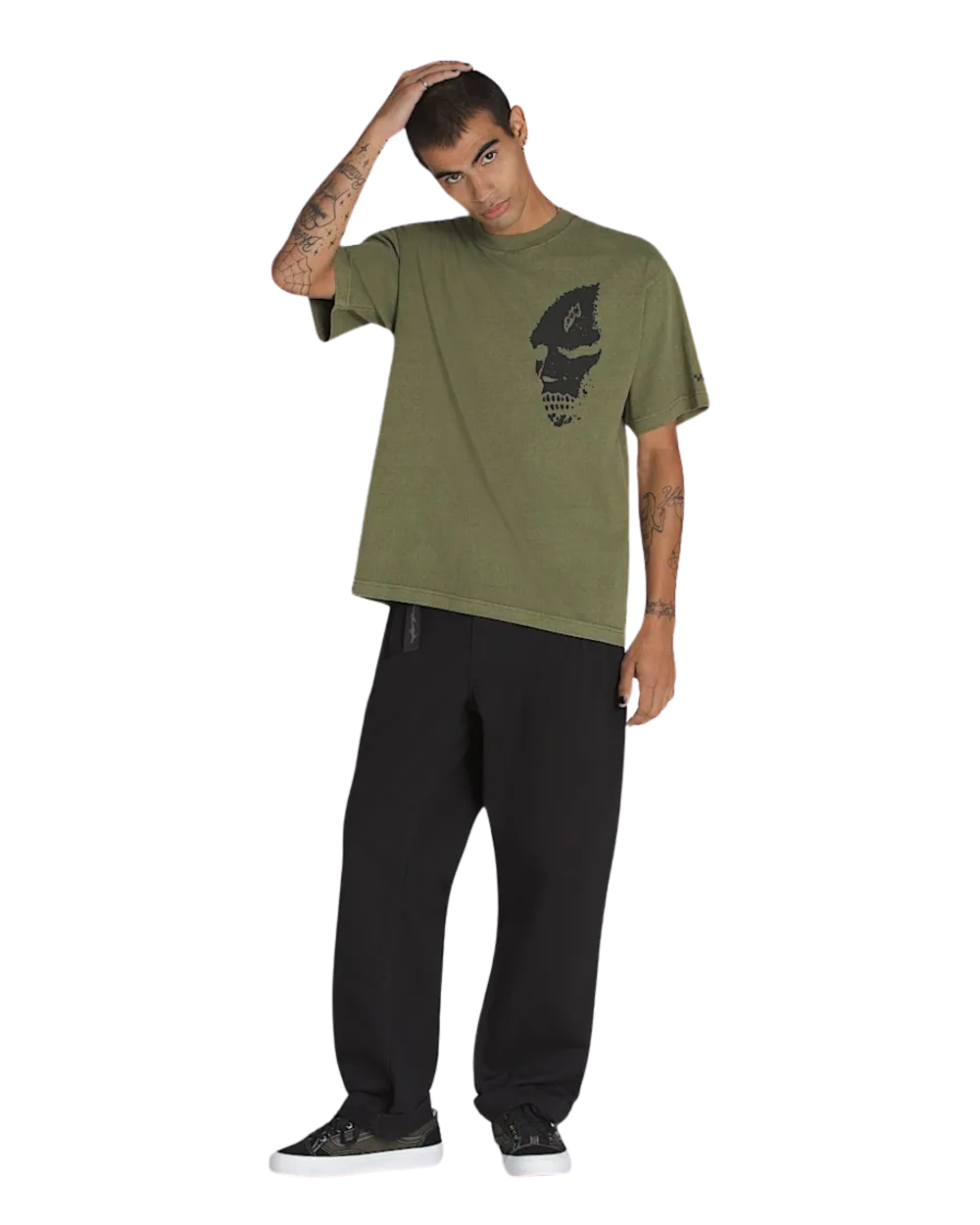 Skate Mike G Skull T-Shirt in Grape Leaf