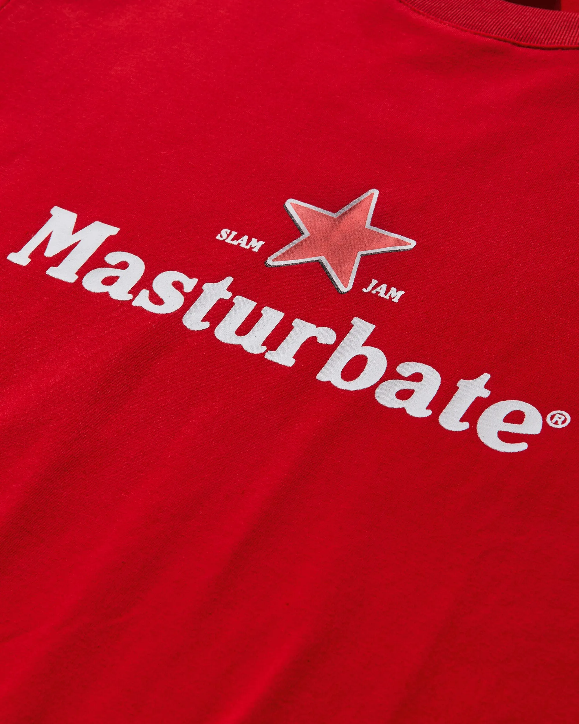 Slam Jam Masturbate T-Shirt Red