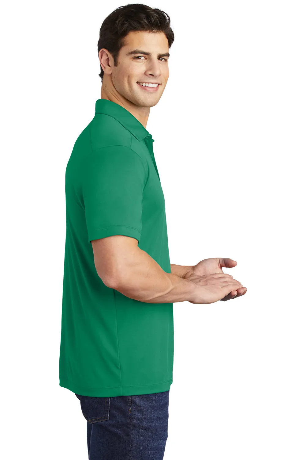 Sport-Tek Mens Moisture Wicking Short Sleeve Polo Shirt - Kelly Green