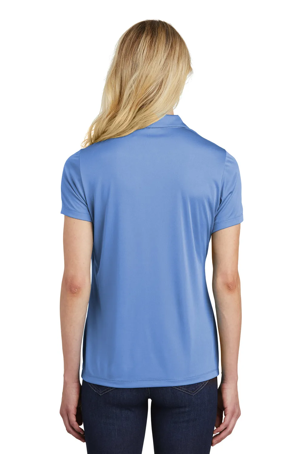 Sport-Tek Womens Competitor Moisture Wicking Short Sleeve Polo Shirt - Carolina Blue