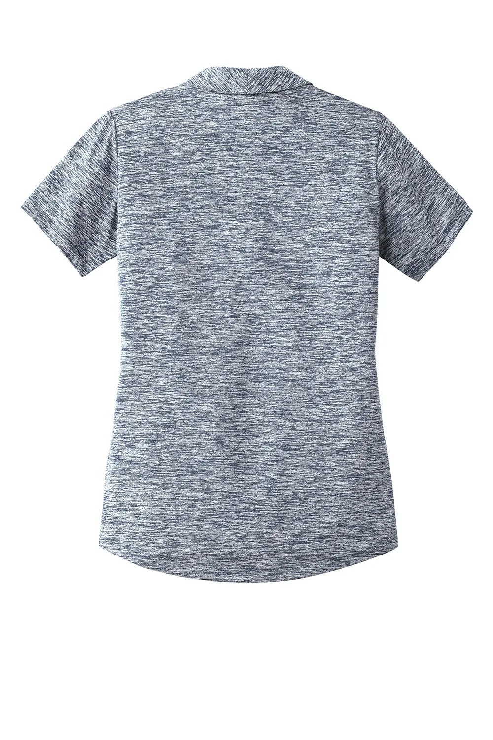 Sport-Tek Womens Electric Heather Moisture Wicking Short Sleeve Polo Shirt - True Navy Blue Electric
