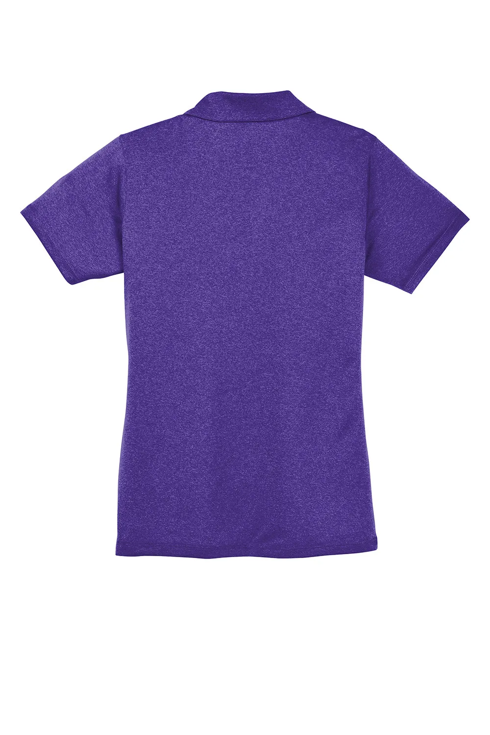 Sport-Tek Womens Heather Contender Moisture Wicking Short Sleeve Polo Shirt - Heather Varsity Purple
