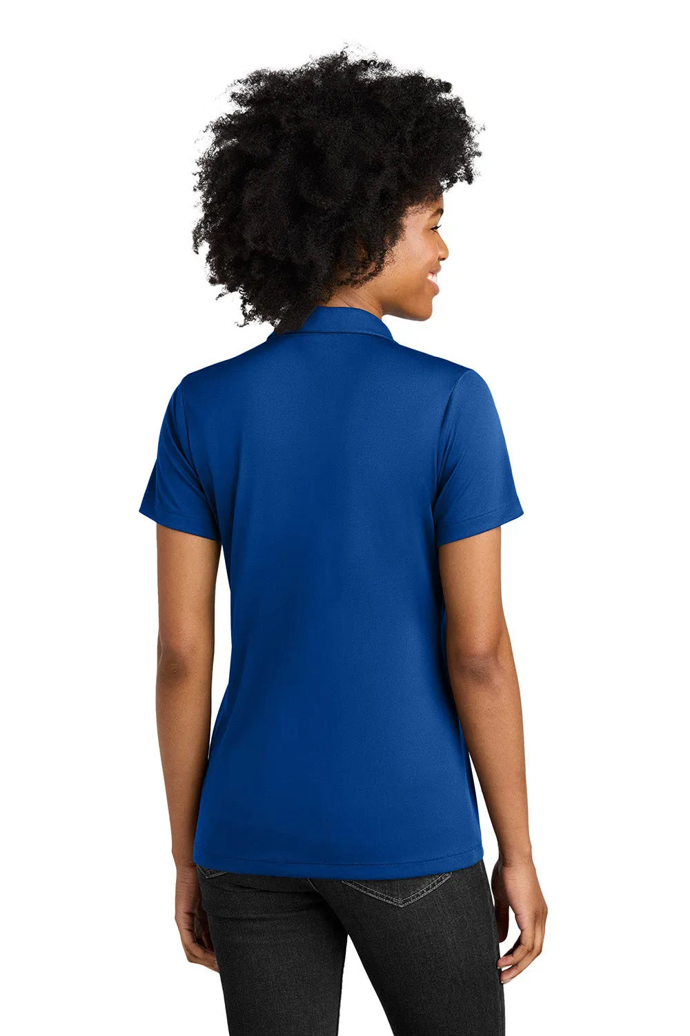 Sport-Tek Womens Moisture Wicking Competitor United Short Sleeve Polo Shirt - True Royal Blue/White