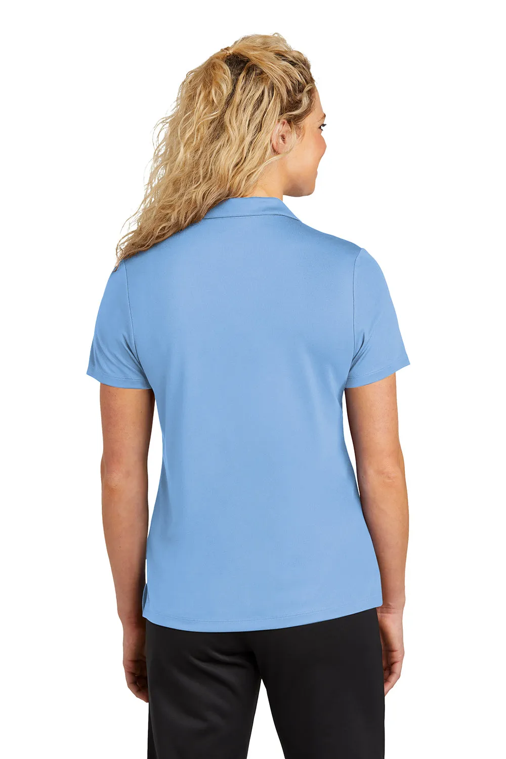 Sport-Tek Womens Moisture Wicking Micropique Short Sleeve Polo Shirt - Carolina Blue