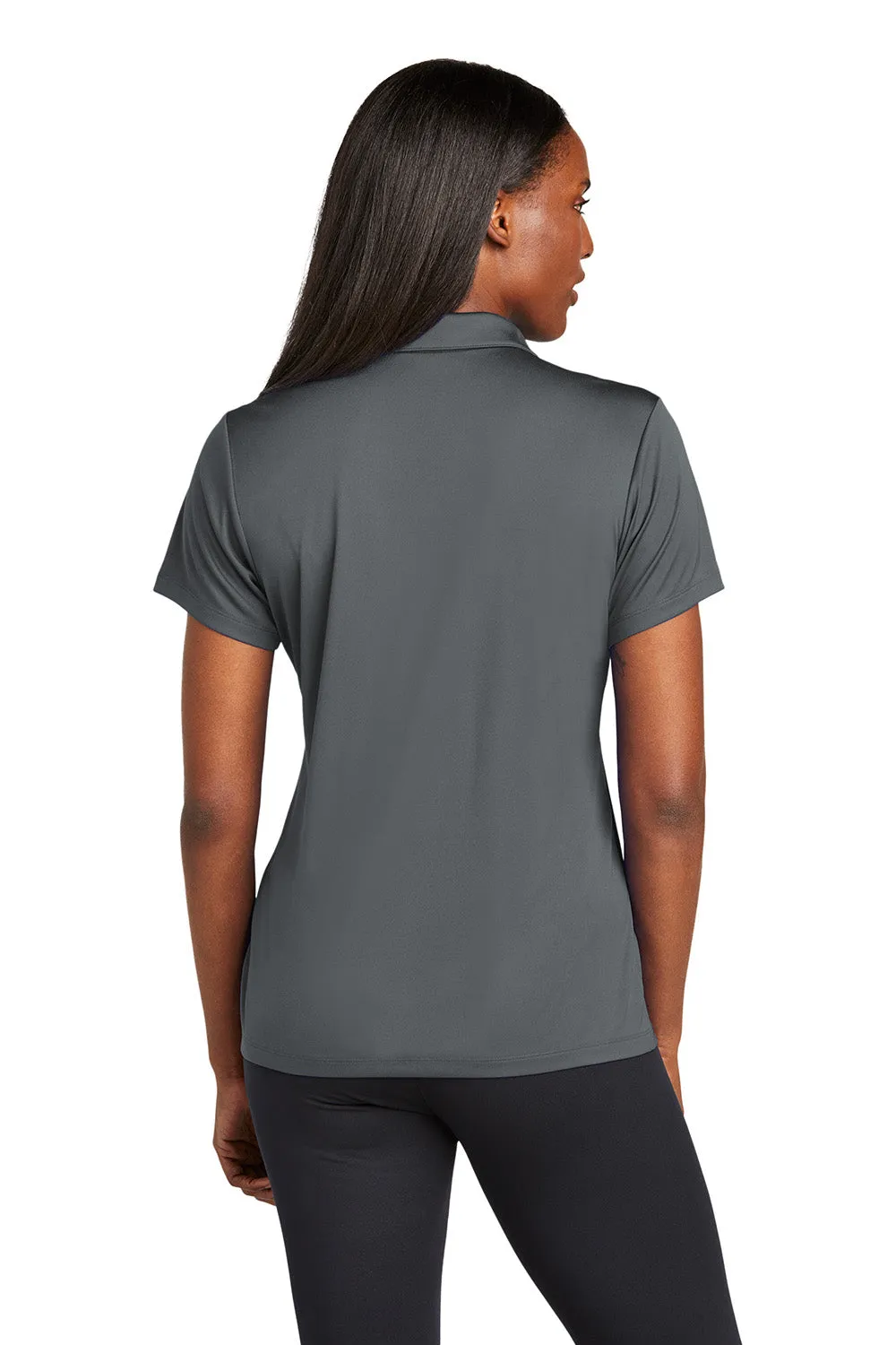 Sport-Tek Womens Moisture Wicking Re-Compete Short Sleeve Polo Shirt - Iron Grey