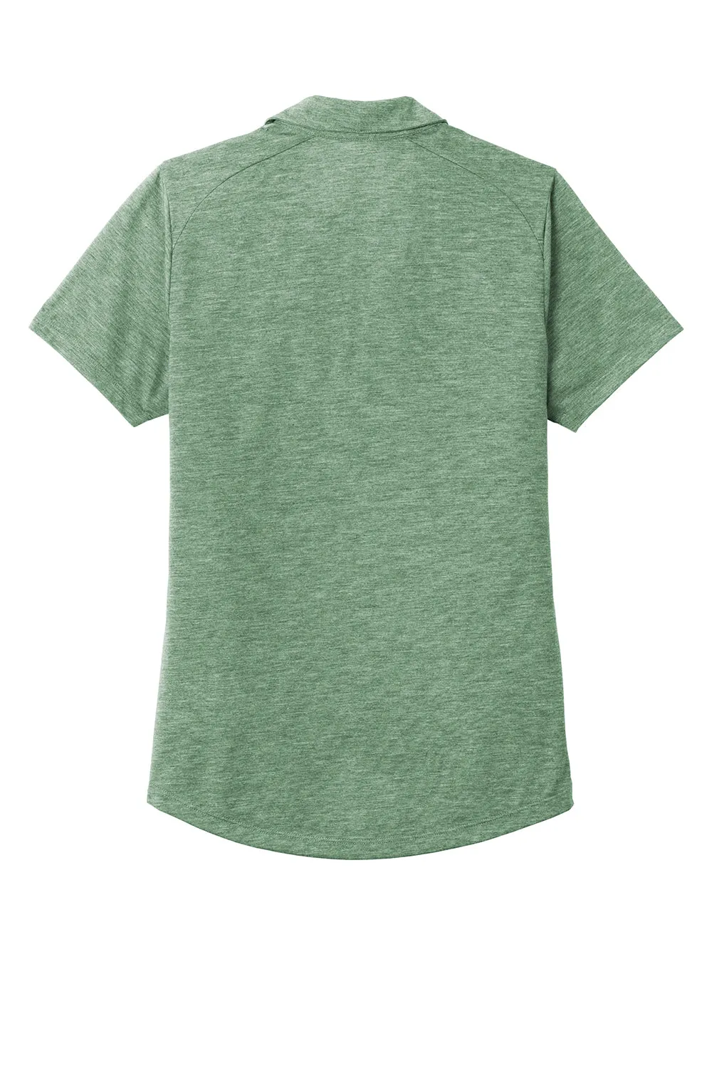 Sport-Tek Womens Moisture Wicking Short Sleeve Polo Shirt - Heather Forest Green