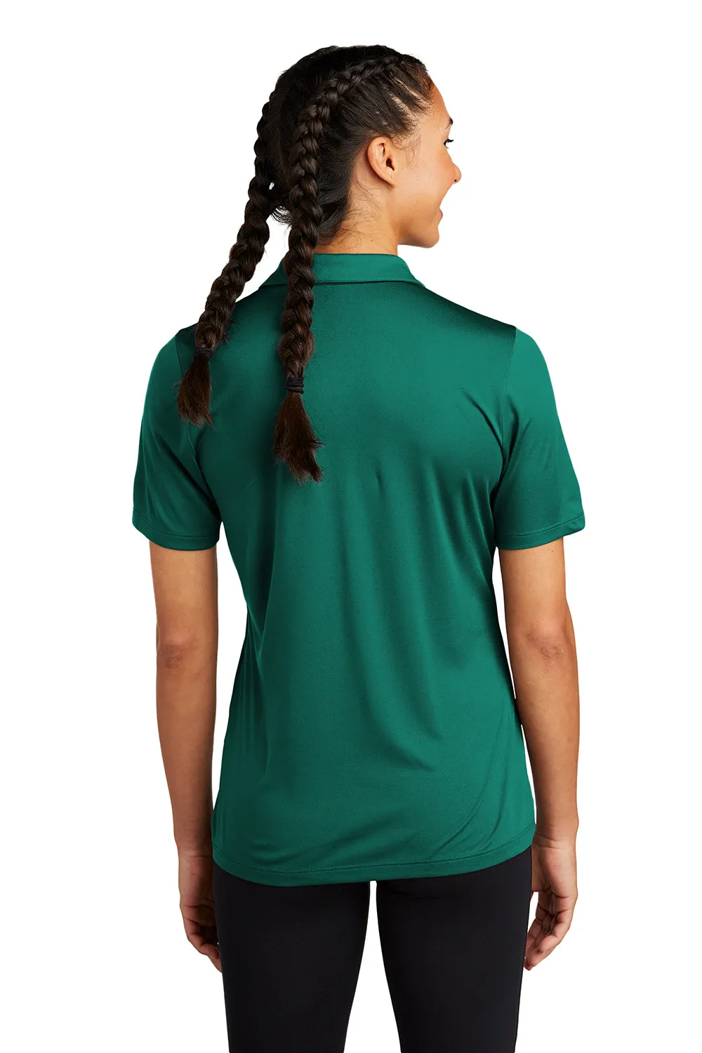 Sport-Tek Womens Moisture Wicking Short Sleeve Polo Shirt - Marine Green - Closeout