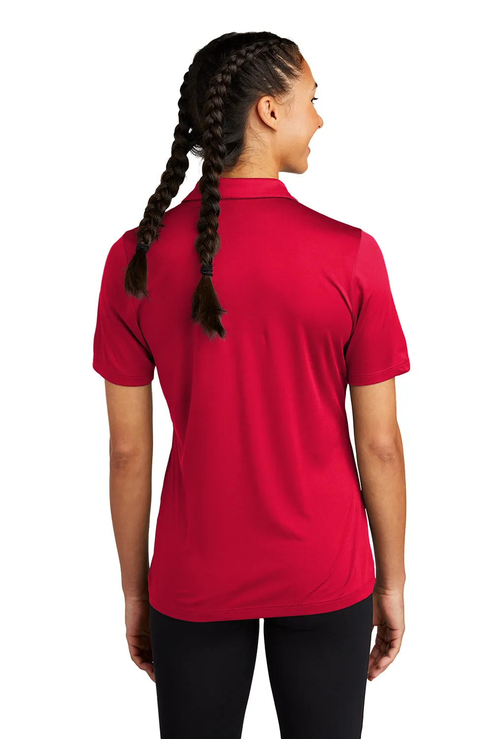 Sport-Tek Womens Moisture Wicking Short Sleeve Polo Shirt - True Red