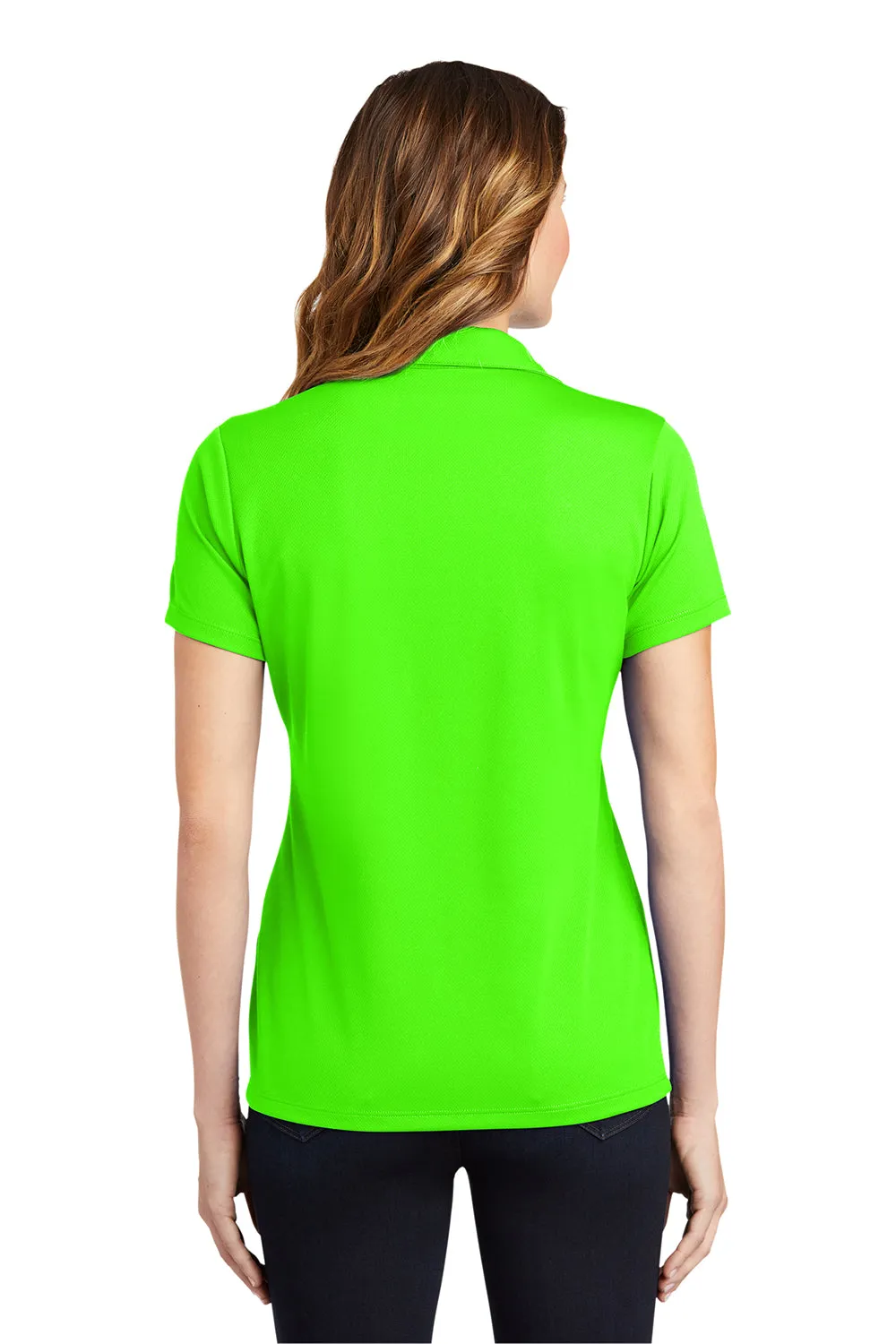 Sport-Tek Womens RacerMesh Moisture Wicking Short Sleeve Polo Shirt - Neon Green