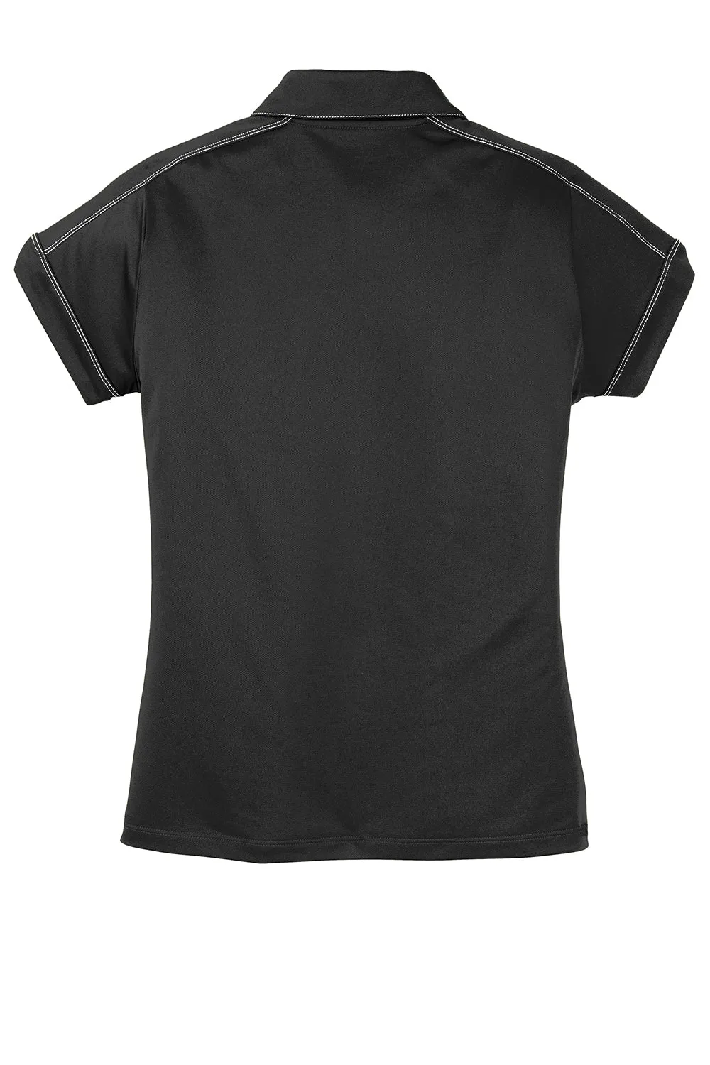 Sport-Tek Womens Sport-Wick Moisture Wicking Short Sleeve Polo Shirt - Black - Closeout