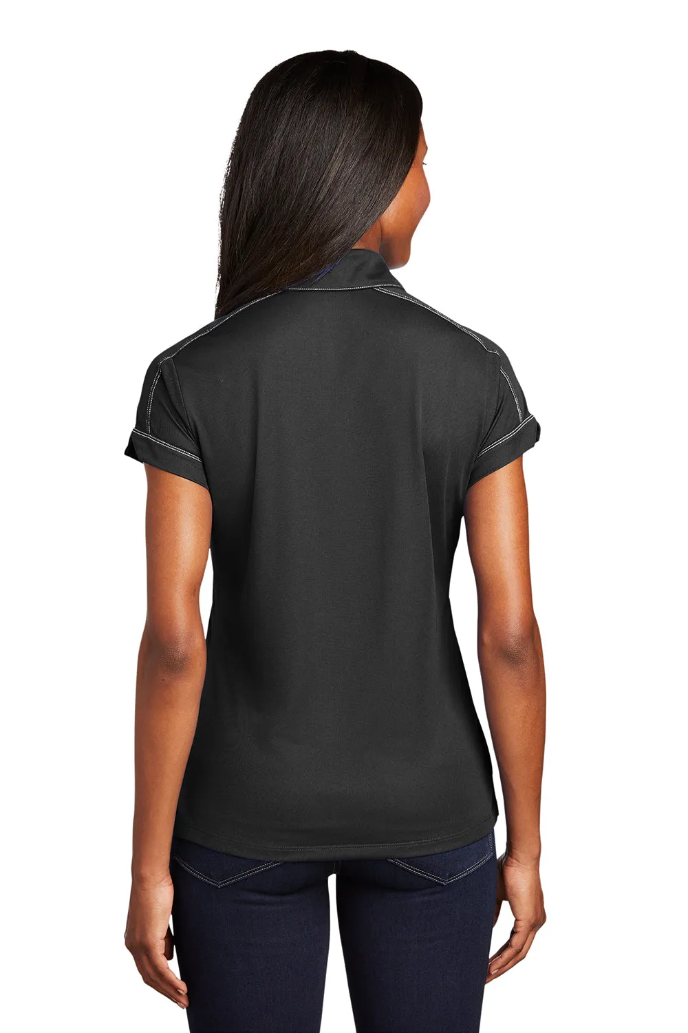 Sport-Tek Womens Sport-Wick Moisture Wicking Short Sleeve Polo Shirt - Black - Closeout