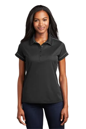 Sport-Tek Womens Sport-Wick Moisture Wicking Short Sleeve Polo Shirt - Black - Closeout