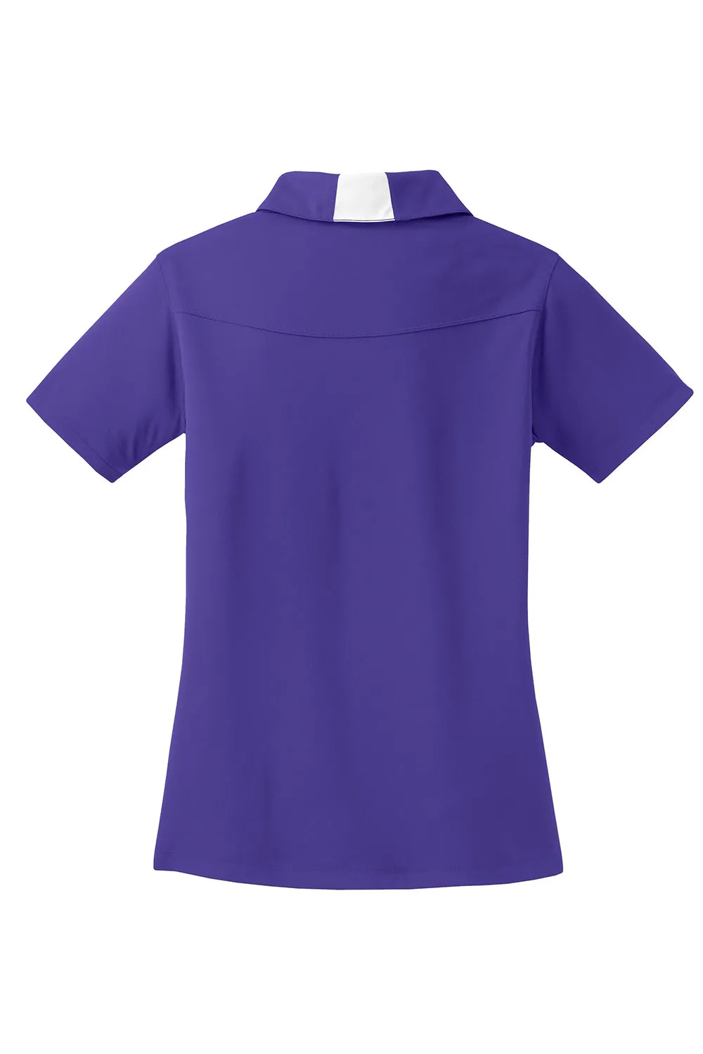 Sport-Tek Womens Sport-Wick Moisture Wicking Short Sleeve Polo Shirt - Purple/White