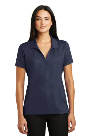 Sport-Tek Womens Tough Moisture Wicking Short Sleeve Polo Shirt - True Navy Blue - Closeout