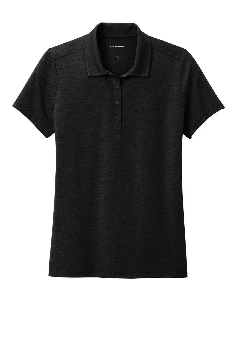 Sport-Tek Womens Versa Moisture Wicking Short Sleeve Polo Shirt - Black