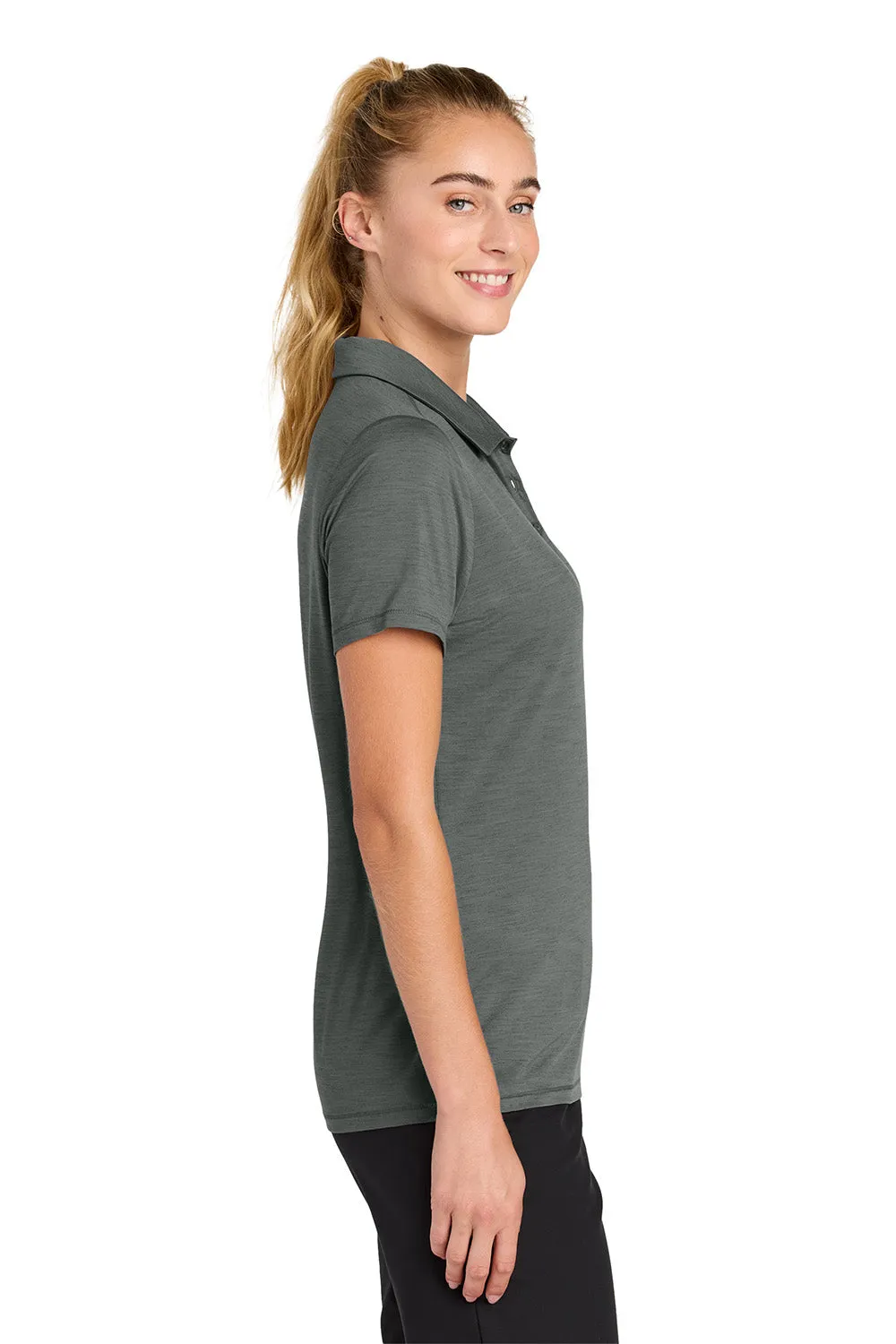 Sport-Tek Womens Versa Moisture Wicking Short Sleeve Polo Shirt - Shadow Grey