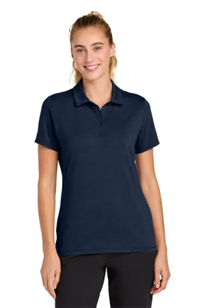 Sport-Tek Womens Versa Moisture Wicking Short Sleeve Polo Shirt - True Navy Blue