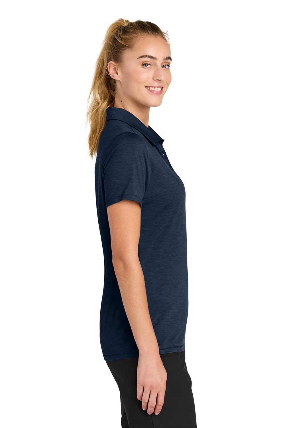 Sport-Tek Womens Versa Moisture Wicking Short Sleeve Polo Shirt - True Navy Blue