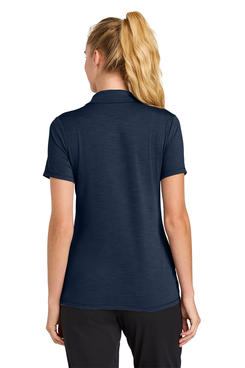 Sport-Tek Womens Versa Moisture Wicking Short Sleeve Polo Shirt - True Navy Blue